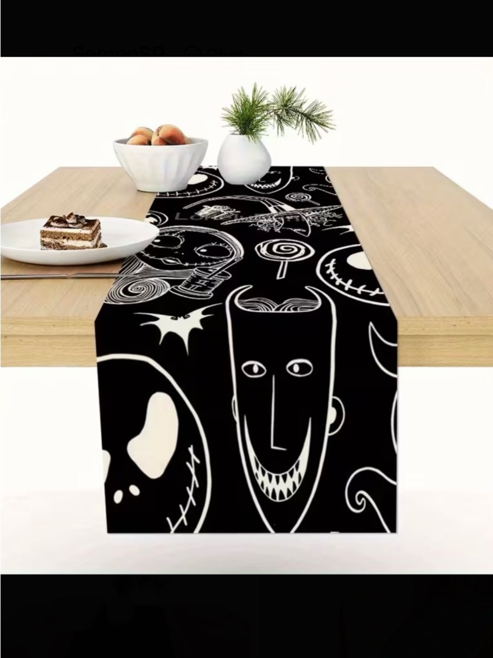 Nightmare Before Christmas Table Runner